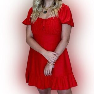 New‎ With Tags Joy*Joy Red Bustier Babydoll Dress Size Large